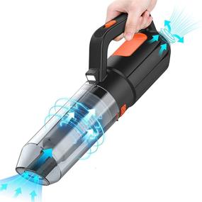 img 4 attached to 💨 Cordless Keyboard Air Duster & Vacuum Cleaner - Portable Mini Handheld Device, 6000 PA Powerful Blower, Ideal Replacement for Disposable Canned Air Spray