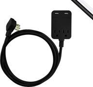 💡 ge black pro charging surge protector – 2 outlets, 2 usb ports, 8 ft power cord, wall-mountable, 250 joules logo