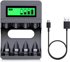 img 4 attached to Deleepow Battery Charger Rechargeable Batteries