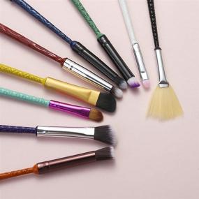 img 2 attached to 🎁 Pokemon Anime Series Makeup Brush Set: 9pcs Magic Wand Brushes with Premium Synthetic Fiber and Metal Handle for Flawless Makeup Application - Ideal Gift for Sisters