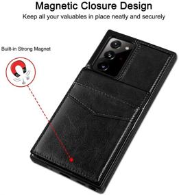 img 1 attached to 📱 COOYA Galaxy Note 20 Ultra Case - Wallet Phone Case with Card Holder, Magnetic Clasp, and Soft PU Leather Folio Flip Protective Back Cover - Compatible with Samsung Note 20 Ultra 5G 6.9 Inch