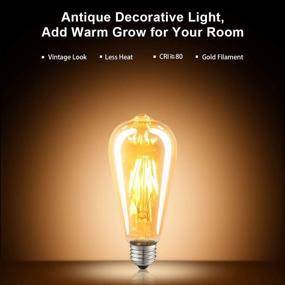 img 1 attached to 💡 Level up your lighting ambiance with Dimmable Antique Filament Equivalent LUXON