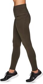 img 1 attached to 🩲 RBX Active Women's Fleece Lined Full Length Leggings for Running, Yoga, and Athletic Training