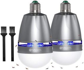 img 4 attached to YUNLIGHTS Bug Zapper Light Bulb - 2 Pack of 2 in 1 UV LED Mosquito Killer Lamps - Electronic Insect & Fly Traps - Fits 120V 10W E26 Light Bulb Socket, Ideal for Indoor and Outdoor Home Use