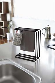 img 1 attached to 🖤 Efficient Yamazaki Home Dishcloth Hanger: One Size, in Sleek Black Design