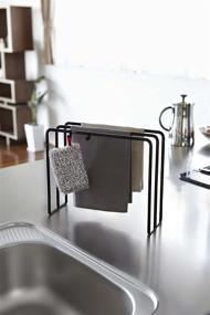 img 2 attached to 🖤 Efficient Yamazaki Home Dishcloth Hanger: One Size, in Sleek Black Design