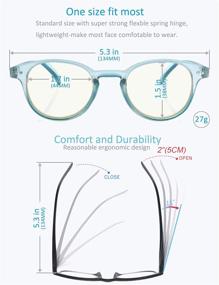 img 2 attached to 👓 MODFANS Women's Blue Light Shield Computer Reading Glasses: Anti Blue Light UV Protection with Classic Round Frame and Low Color Lens