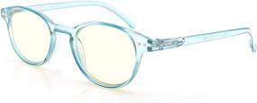 img 4 attached to 👓 MODFANS Women's Blue Light Shield Computer Reading Glasses: Anti Blue Light UV Protection with Classic Round Frame and Low Color Lens