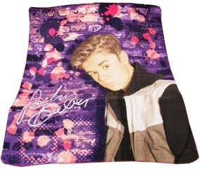 img 1 attached to 🎵 Justin Bieber Brix Design Fleece Throw Blanket: Cozy Comfort with Celebrity Style!