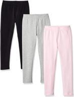 amazon essentials girls 3 pack legging set - girls' clothing for leggings logo