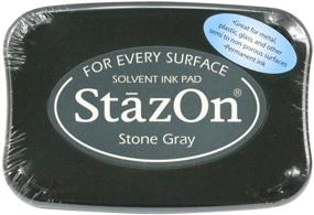 img 1 attached to 🖤 StazOn Multi-Surface Stone Gray Inkpad by Tsukineko (SZ000032) - Enhanced for SEO