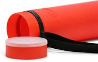 📦 трубка для хранения документов nozlen - расширяемая красная пластиковая трубка размером 24 дюйма логотип
