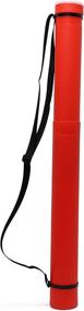 img 1 attached to 📦 Nozlen Document Poster Tube - Expandable 24" Red Plastic Storage Tube