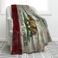 🛋️ cozy up with jekeno california vintage flag blanket: a comfortable & stylish addition to your couch, bed, office, sofa - twin size (60"x80") logo