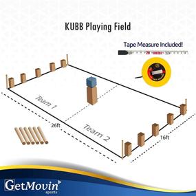 img 3 attached to 🎯 Enhance Outdoor Fun with GetMovin' Sports Kubb Premium Rubberwood Set: The Ultimate Viking Chess Game for Beach, Lawn, or Party!