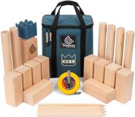 🎯 enhance outdoor fun with getmovin' sports kubb premium rubberwood set: the ultimate viking chess game for beach, lawn, or party! логотип