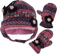 🧥 stay warm, stay stylish: nice caps little sherpa fleece girls' accessories for cold weather logo