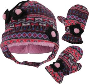 img 1 attached to 🧥 Stay Warm, Stay Stylish: NIce Caps Little Sherpa Fleece Girls' Accessories for Cold Weather