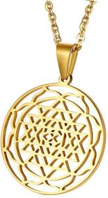 img 2 attached to 🕉️ Sacred Stainless Steel Sri Yantra Chakra Pendant Necklace: Channel Harmony with this Hindu Amulet of Spiritual Enlightenment and Meditation Jewelry