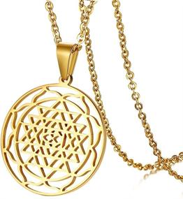 img 4 attached to 🕉️ Sacred Stainless Steel Sri Yantra Chakra Pendant Necklace: Channel Harmony with this Hindu Amulet of Spiritual Enlightenment and Meditation Jewelry