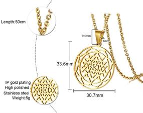 img 3 attached to 🕉️ Sacred Stainless Steel Sri Yantra Chakra Pendant Necklace: Channel Harmony with this Hindu Amulet of Spiritual Enlightenment and Meditation Jewelry