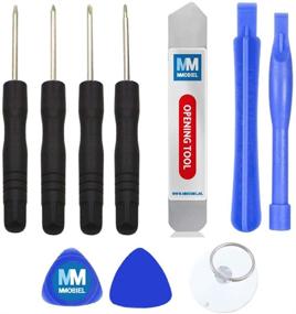 img 4 attached to 10-in-1 Repair Opening Pry Tools Screwdriver Kit Set for Smartphones with Suction Cup and Metal Spudger - MMOBIEL