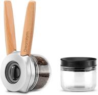 🧂 dreamfarm ortwo: one-handed spice mill with ceramic grinder, wooden handles, and extra jar – 2oz logo