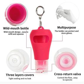 img 1 attached to Keychain Leakproof Refillable Containers Squeezable