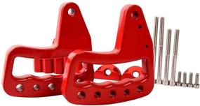 img 2 attached to 🌟 Enhance Your Jeep Wrangler Experience with American 4wheel Grab Bar Grab Handle Door Handle Front Grab Handle: Compatible with JK JKU & Unlimited Rubicon Sahara Sports, 2007-2018, New Aluminum (Red Pair)