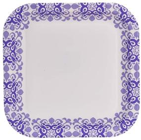 img 3 attached to 🍽️ Glad Square Disposable Paper Plates for Any Occasion | Soak Proof, Cut Proof & Microwaveable | Heavy-Duty 8.5" Diameter | 50 Count Bulk Paper Plates