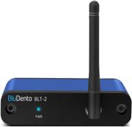 bludento true hi-fi bluetooth v5.1 music receiver: long range audio adapter with audiophile burr brown dac & aptx for streaming audio to home stereo, a/v receiver or amplifier logo
