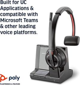 img 2 attached to 🎧 Plantronics Savi 8210 Office Wireless DECT Monaural Headset - Connects to Deskphone, PC, Mac - Compatible with Teams, Zoom &amp; more - Noise Canceling