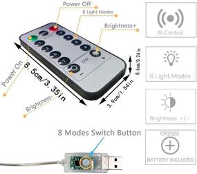 img 1 attached to 🌈 Multicolor Window Curtain String Lights, Meliven 300 LED 9.8Ftx9.8Ft, 8 Lighting Modes - Remote Controlled, USB Powered - Ideal for Home Party Christmas Bedroom Indoor Outdoor Decor