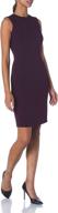 calvin klein sleeveless princess aubergine women's clothing in dresses logo