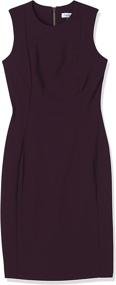 img 1 attached to Calvin Klein Sleeveless Princess Aubergine Women's Clothing in Dresses