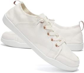 img 3 attached to 👟 Ultimate Comfort and Style: ALEADER Canvas Sneakers for Women's Walking Shoes