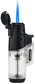 img 1 attached to Navpeak Jet Cigar Lighter: Windproof Turbo Flame, Butane Refillable Torch Lighter (Clear) - Smoking Gadgets with Butane Window (Butane not Included)