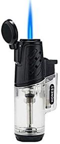 img 3 attached to Navpeak Jet Cigar Lighter: Windproof Turbo Flame, Butane Refillable Torch Lighter (Clear) - Smoking Gadgets with Butane Window (Butane not Included)