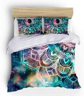 🌸 vichonne mandala floral comforter set - full size bohemian bedding with native outer space bedroom decor logo