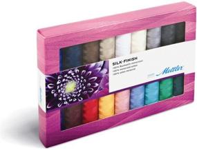 img 1 attached to 🎁 Premium Silk Finish Cotton Gift Pack - American & Efird Mettler Article 105, 18 Color Variety