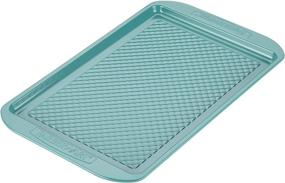 img 4 attached to 🍪 10x15 Aqua Blue Farberware Ceramic Nonstick Bakeware: Nonstick Cookie Sheet/Baking Sheet