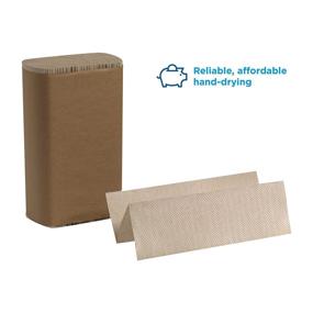 img 2 attached to Pacific Blue Basic Recycled Multifold Paper Towels (Formerly Branded as Envision) by GP PRO (Georgia-Pacific), Brown, 23304, 250 Towels Per Pack, 16 Packs Per Case