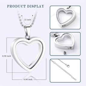 img 2 attached to 💗 Heartfelt Stainless Steel Glass Cremation Necklace: A Memorable Keepsake for Ashes