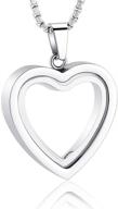 💗 heartfelt stainless steel glass cremation necklace: a memorable keepsake for ashes logo