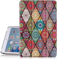 📱 hocase ipad mini 5 case - mandala design | folio pu leather smart case with auto sleep/wake | microfiber lining hard back cover for ipad mini 5 2019/ipad mini 4 2015 (7.9" display) logo