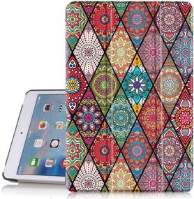 img 4 attached to 📱 Hocase iPad Mini 5 Case - Mandala Design | Folio PU Leather Smart Case with Auto Sleep/Wake | Microfiber Lining Hard Back Cover for iPad Mini 5 2019/iPad Mini 4 2015 (7.9" Display)