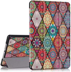 img 2 attached to 📱 Hocase iPad Mini 5 Case - Mandala Design | Folio PU Leather Smart Case with Auto Sleep/Wake | Microfiber Lining Hard Back Cover for iPad Mini 5 2019/iPad Mini 4 2015 (7.9" Display)