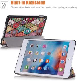 img 1 attached to 📱 Hocase iPad Mini 5 Case - Mandala Design | Folio PU Leather Smart Case with Auto Sleep/Wake | Microfiber Lining Hard Back Cover for iPad Mini 5 2019/iPad Mini 4 2015 (7.9" Display)