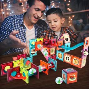 img 2 attached to 🧲 Magnetic Building Fun with Lubeey Glowing Blocks: Unleash Creativity