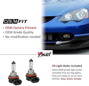 img 3 attached to 🚗 Enhance Visibility and Safety: Winjet Compatible with Acura RSX DC5 Driving Fog Lights Kit - Clear Lens, Switch & Wiring - WJ30-0099-09